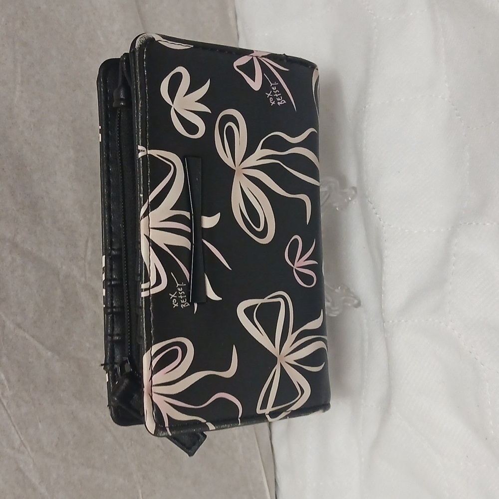Betsey Johnson Wallet, Pink/Black